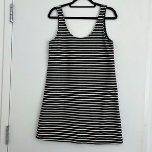 Madewell A-Line Tank Dress - Navy/Cream Stripes